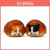 Figura Fofa Kawaii de Corgi e Husky em PVC com Design de Donut Doce para Decoração de Casa e Presente