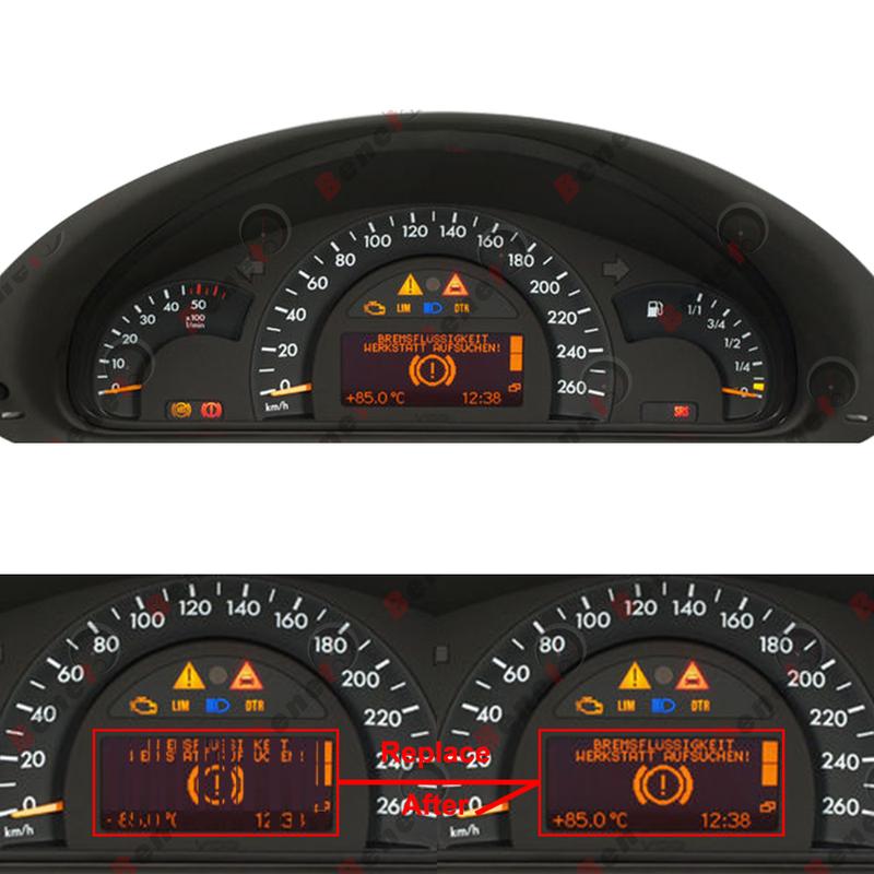 Display for Mercedes-Benz C-Class W203 Instrument Cluster