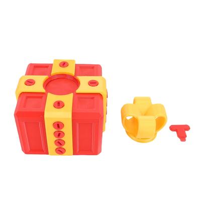 Ärgerliche Geschenkbox mit Schrauben Streich Schraubenbox Lustige 3D-gedruckte Geschenkbox für Weihnachten Geburtstag Feiertag 3,9 x 3,9 Zoll Rot