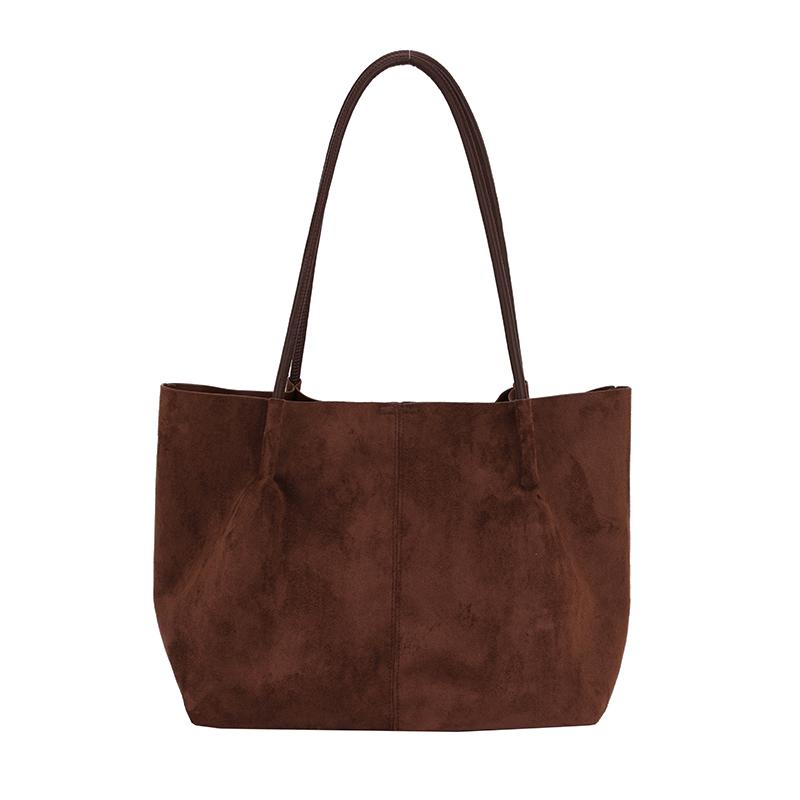 

Autumn Winter New Arrival Casual Retro Single oulder Commuter Bag Faionable Large Capaci Lazy Sle Women s Tote Bag Faux Suede