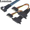 Low Profile PCIE-8654 8I 74P To U.2 SFF-8639 + 15P Cable with Screw Holes