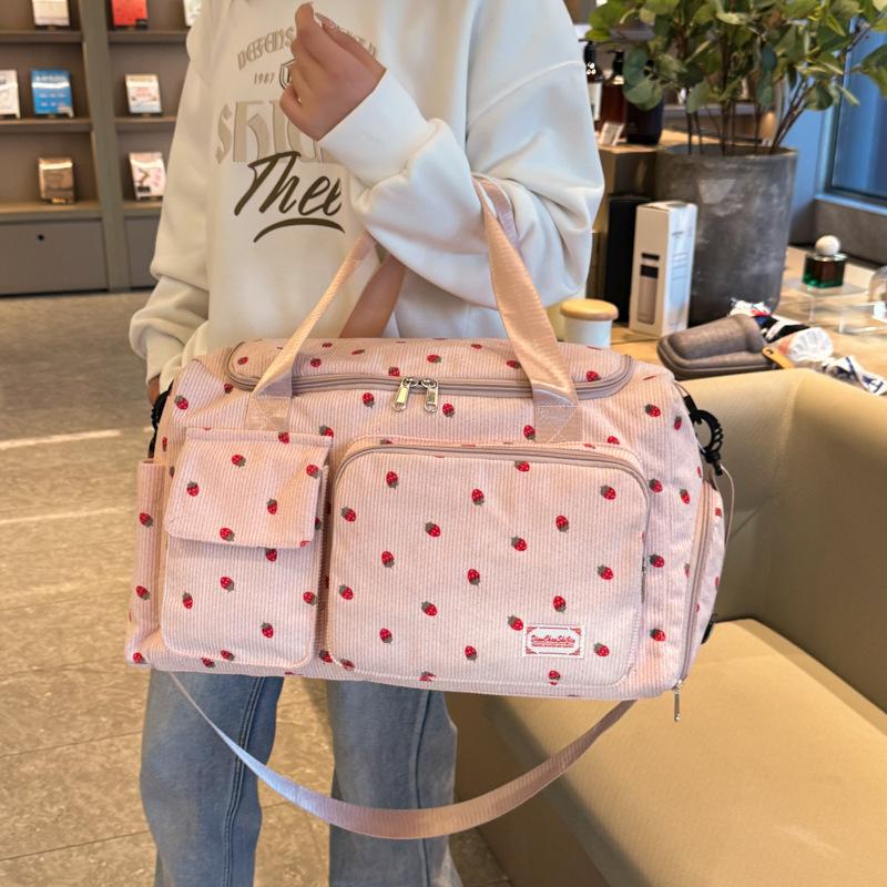 Women's Lightweight, Large Capacity Hand Luggage Bag Dry and Wet Separation Fitness Bag Can Be Used To Tie The Lever and Shoe Compartment