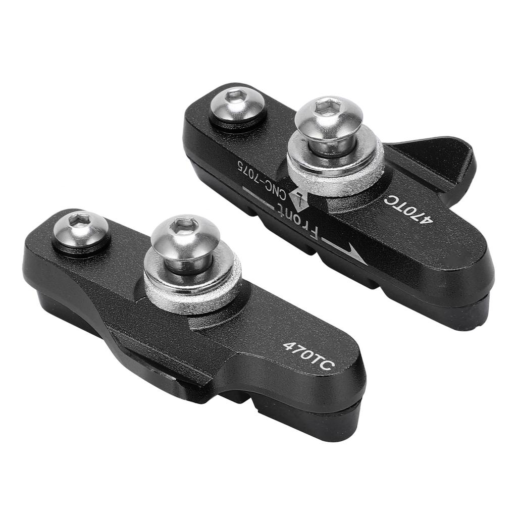 1 Paar Rennrad Bremsbeläge Faltfahrrad Bremsklötze Schuhe FahrradzubehörSchwarz