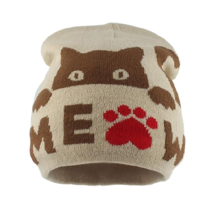 

Unique Knit Hat Winter Hat Hip Hop Skull Caps Adds Highlight for Trendsetting бежевий