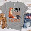 Fashion New Just A Girl Who Loves Foxes TShirt Unisex And Women Cartoon TShirt Harajuku Streetwear TShirt Casual Tops Tees