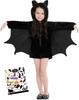 Madrugada Batgirl Vampire Bat Costume Cosplay Outfit Halloween Tattoo Sticker Set of 2 Girls S700 Size (M (Height 135-150cm))