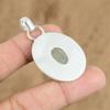 Birthday Gift For Her Natural Prehnite Gemstone Pendant 925 Sterling Silver