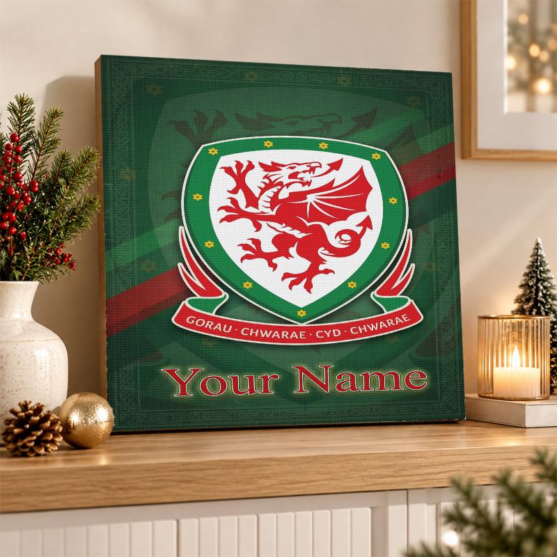 Wales Rugby Custom Name Text 5D Diamond Painting Kit DIY Full Drill Diamond Art Decoration