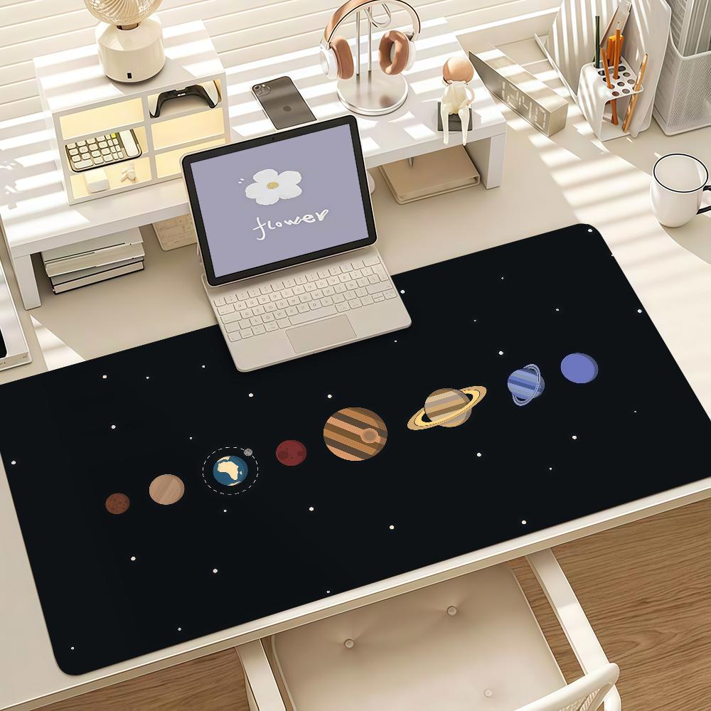 New Solar System Space Mouse Pad Anti Slip Rubber Edge Locked Thickened Laptop Gaming Desk Mat
