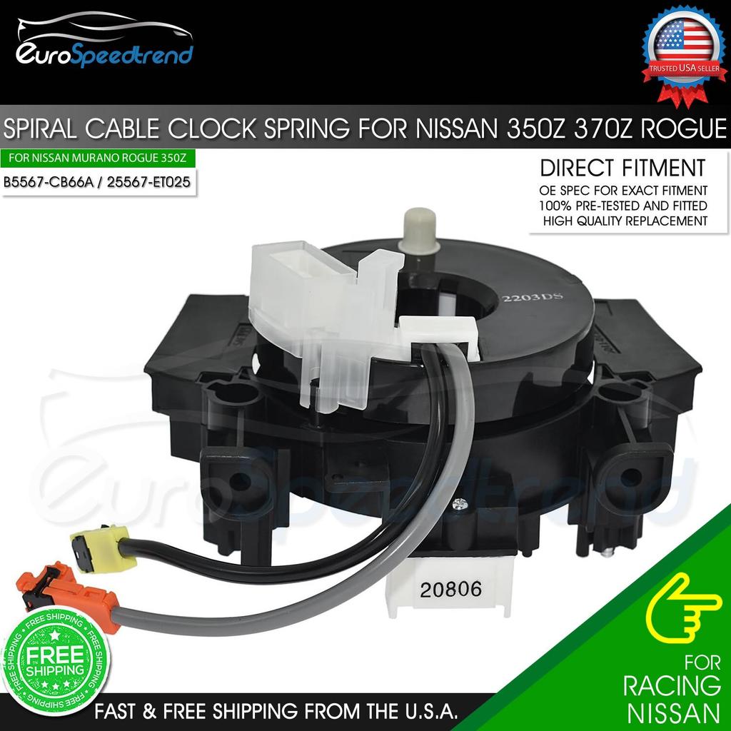 Spiral Cable Clock Spring For 350Z Versa Murano Rogue B5567-CB66A 25567-ET025