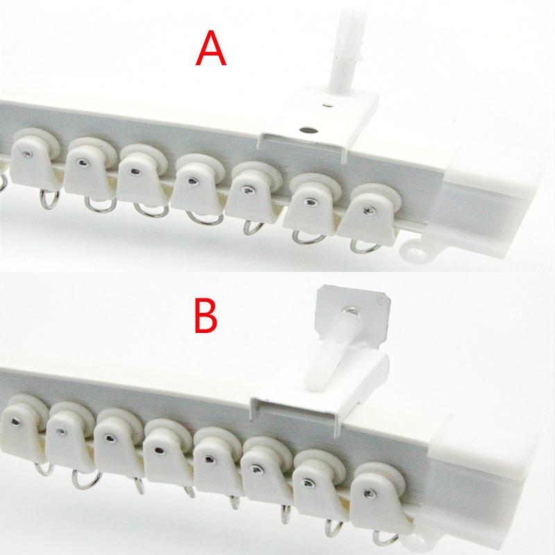 1Meter Curtain Track Rail Glider Hooks Straight Slide Windows Balcony Plastic Bendable Home Window Decor Accessories