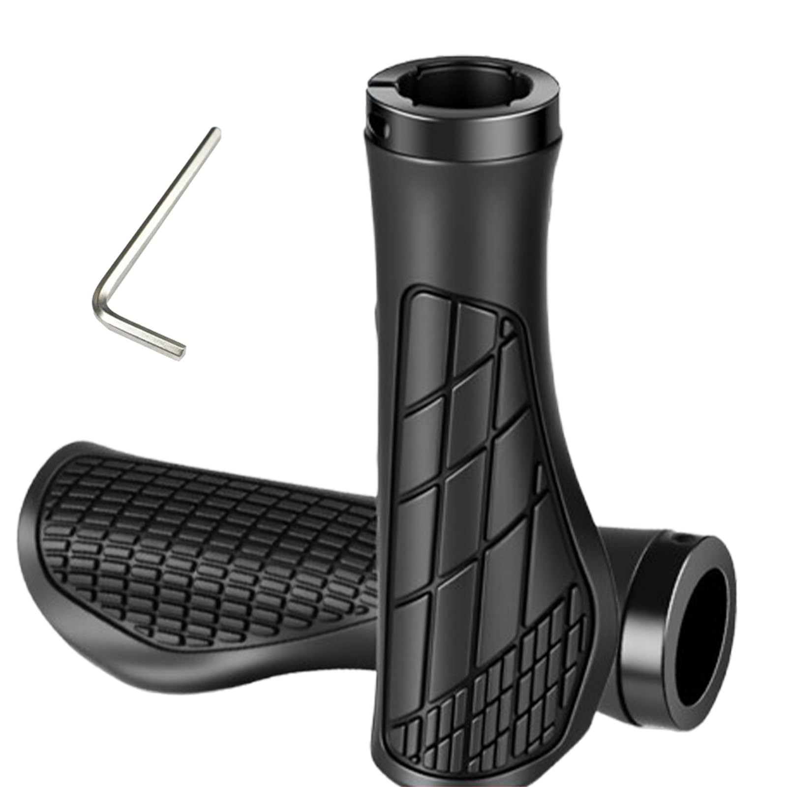 

TOAURDA Bicycle Ergonomic Shock Inner Easy to Easy to for Mountain Bikes Grips, Design, Anti-Slip Rubber, Absorbing, 22.2mm Diameter, Durable, Grip,