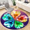 1pc Diamond Clover Chair Carpet for Office, Soft Comfortable Mat For Office, Living Room, Bedroom, Machine Washable Carpet yy251112012
