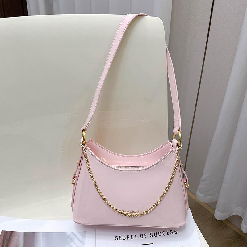 

Сумка большой вместимости женская новая мода 2025 цепочка ощущение высокого класса нишевая сумка-ведро тоут розовый