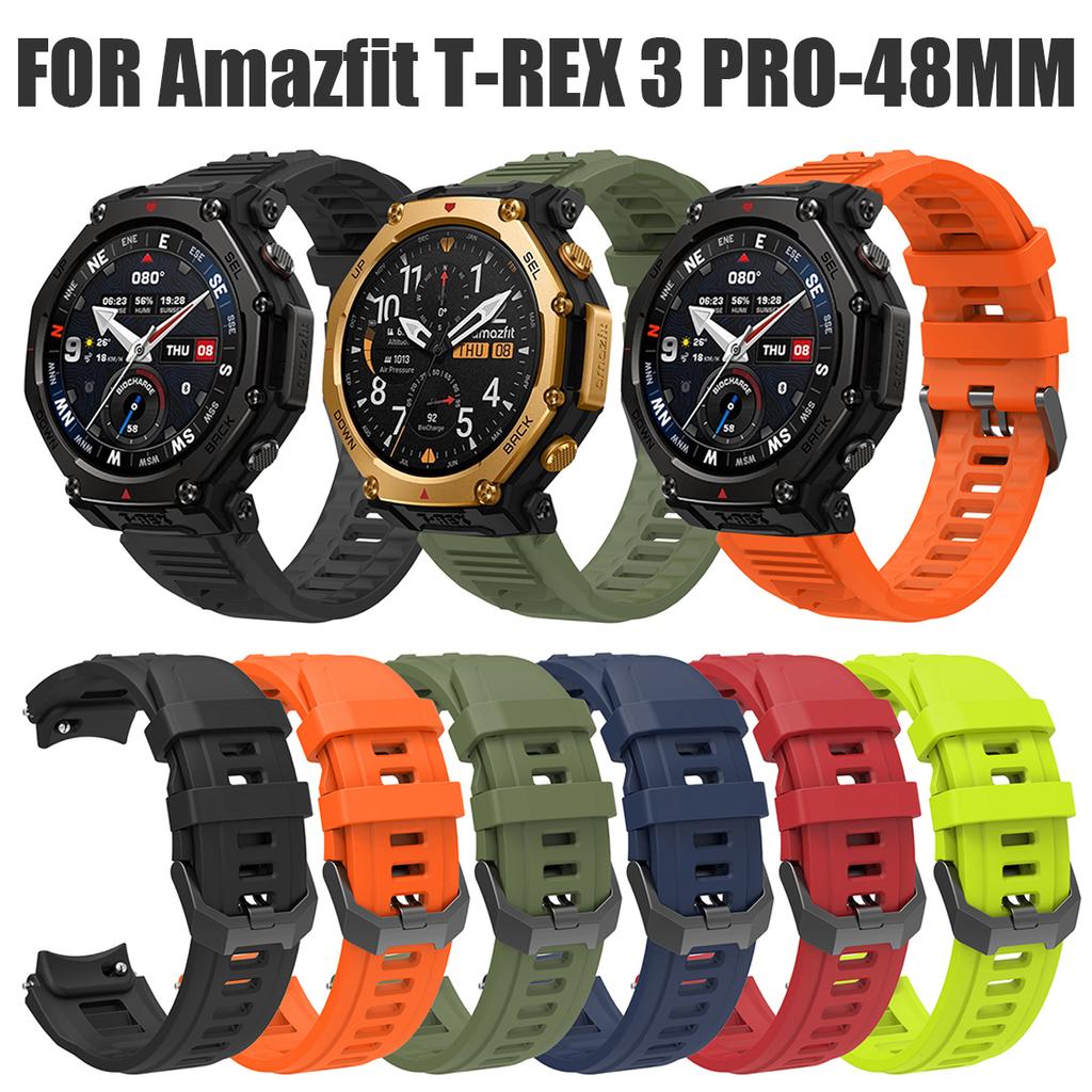 Silicone Band & Case for Huami Amazfit T-REX 3 Pro Smartwatch Strap Watchband For Amazfit T-rex3 Pro (48MM) Bracelet Wristband