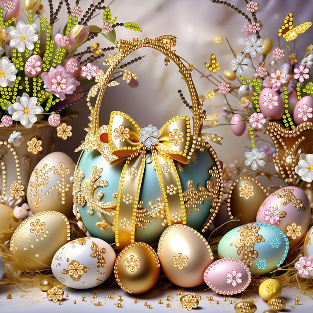 Easter Special Shaped 5D DIY Partial Drill Diamonds Paintings Gem Art for Adults DIY Gift Home Decor Crystal Diamond Art 30x30cm