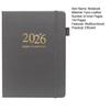 2026 Planner A5 Notebook 144 Sheets Hardcover Daily Journal Calendar Multifunctional Work-Life Balance Schedule for Travel College Home