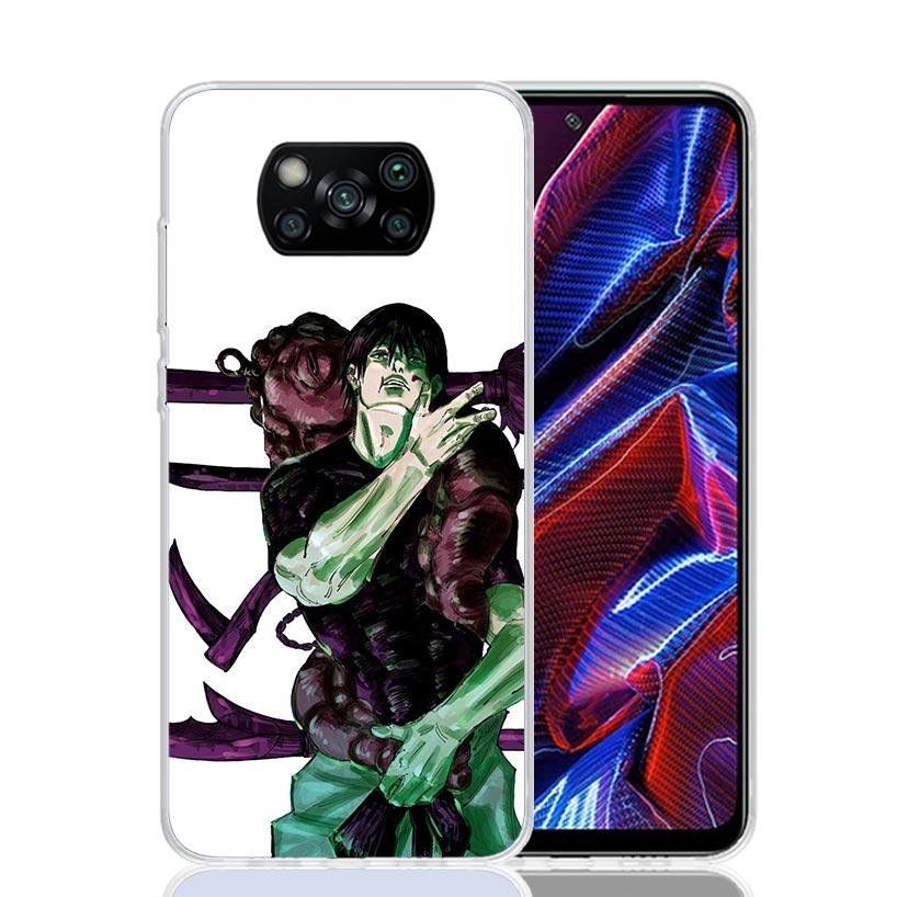 JujuKaisen Fushiguro Toji Phone Case For Xiaomi Poco X7 X6 X5 Pro F7 Ultra Redmi 15C 15 13 13C 12 12C 10 10A 10C 9 9A 9C 9T Cove