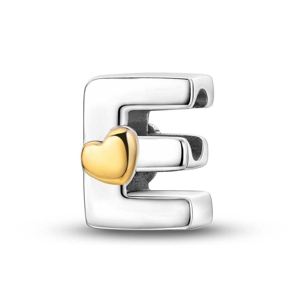 Charms 26 Letters A To Z Alphabet Spell Words Diy Name Copper Beads With Heart Fit Original Bracelet Diy Ladies Girl Jewelry