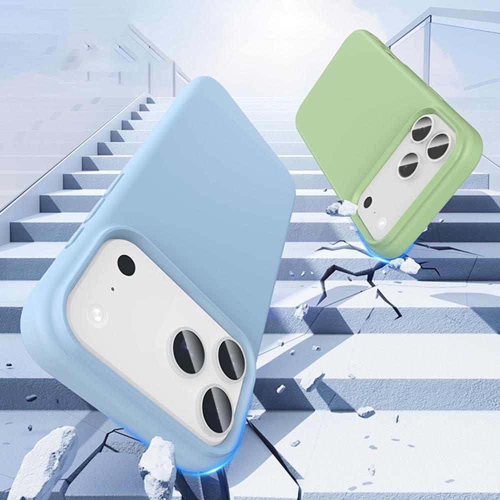 Stoßfeste weiche Flüssigsilikon-Handyhülle für iPhone 17 Air 16 16E 15 14 13 12 11 Pro Max Plus Hautgefühl Schutzhülle