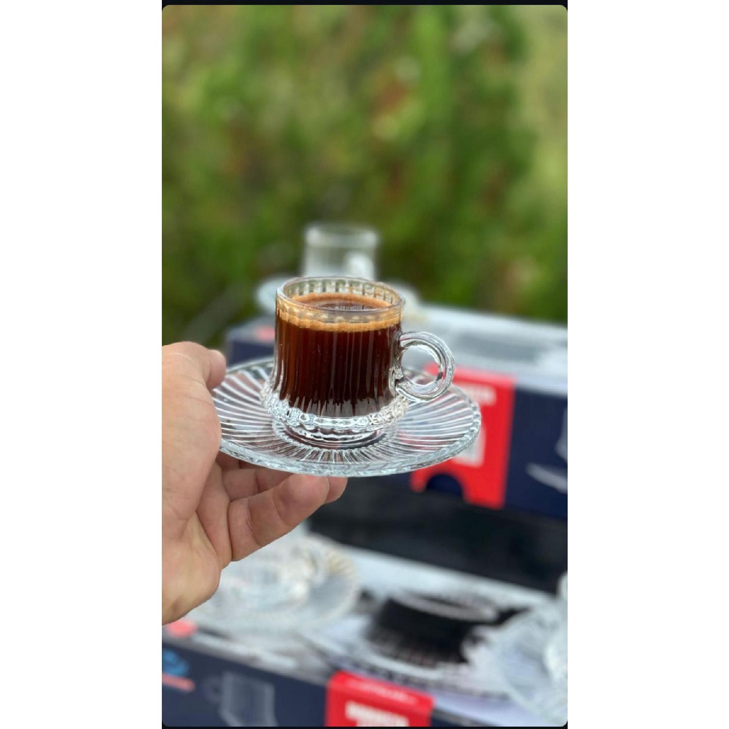 

6 People 12 Prc Glass Turkish Coffee Cup
