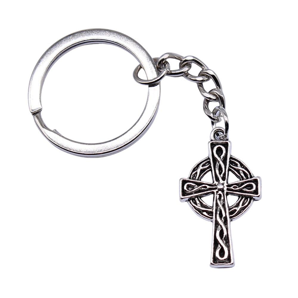 Portachiavi con Ciondolo Croce Ankh Amuleto Egiziano Portachiavi Anello 28mm