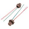 2Pcs Brake Light Socket Female Head Lightweight Compact Easy Use Pigtail Light Socket for Vehicles Trailers