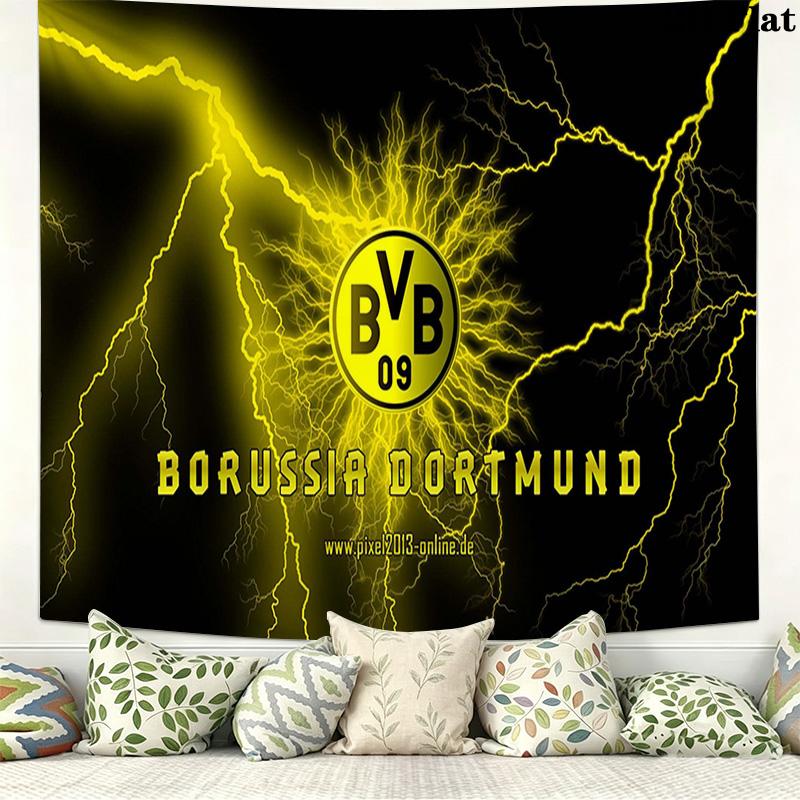 Borussia Dortmund Wall Tapestry Aesthetic Wall Hanging Printed Fabric Blanket Decorative Tapestries for Bedroom Living Room Home Decor
