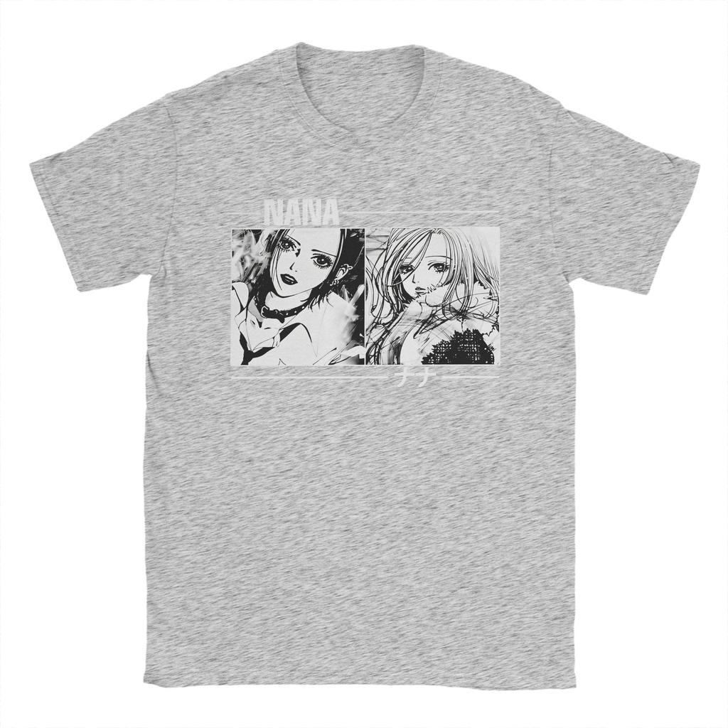 Nana Anime Sketch TShirts Men Women Osaki Kawaii Cartoon Funny Cotton Tee Shirt Crew Neck Short Sleeve T Shirt Plus Size Tops
