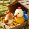 PP Cotton Filled Chicken Plush Doll Realistic Looking Rooster Hen Plush Toy  Home Decor