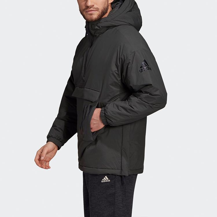 Adidas Inslt Anorak Outdoor Windproof Warm Hooded Sports Jacket Men Jacket Dark-Earth-Brown DZ1440