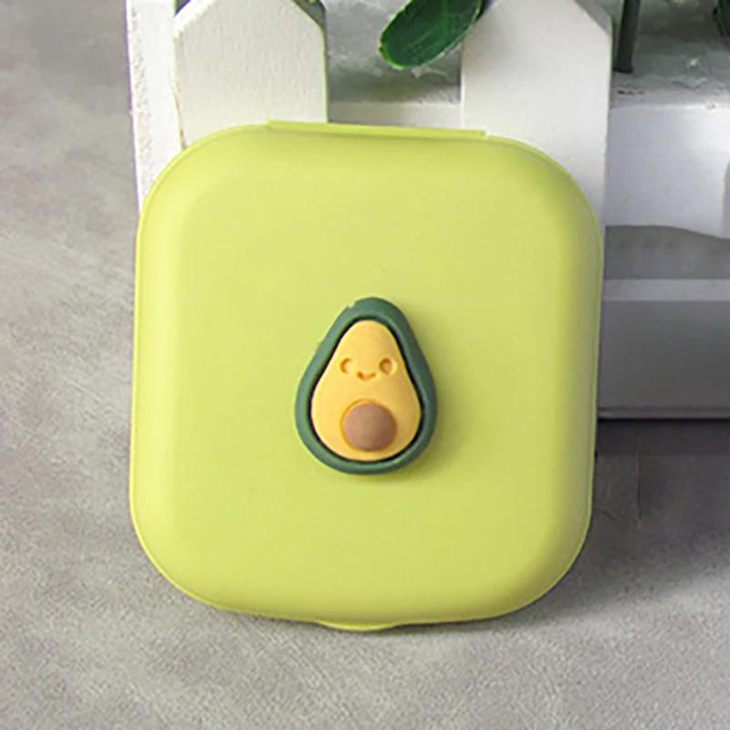 

1 шт. Пластиковый ящик для хранения косметики, Милый ящик с декором в виде авокадо для дома жёлтый