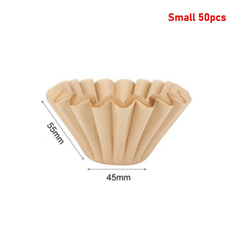 

50/100pcs Pour Over Coffee Filter Papers 50 Sheets; Fits B75 Coffee Dripper & 1-2 Cups Wave Dripper Coffee Filter Papers