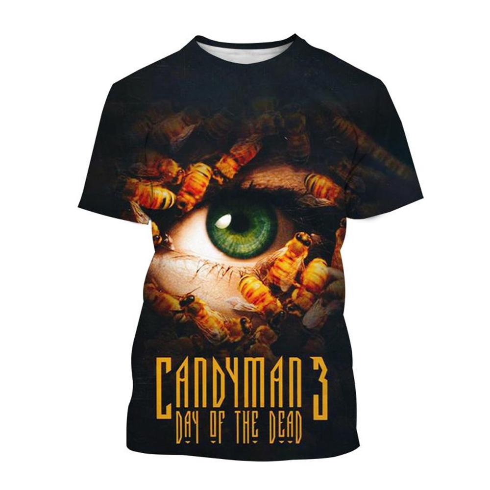 Sommer Rundhals 3D Film Candy Man Print Top Modische Lässige Kurzarm Herren T-Shirts