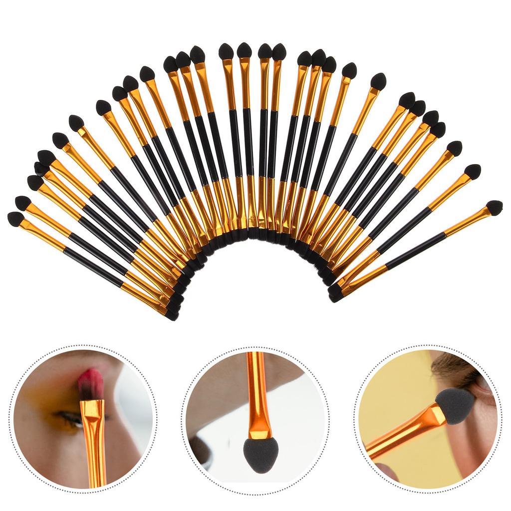 Eyeshadow brush makeup tip 30 pieces Eyeshadow tip Sponge tip type Eyeshadow sponge Makeup brush Makeup brush Portable 30 pieces Double-headed