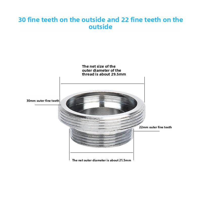 Faucet Adapter 22 Turn 16 18 20 22 24 26 28 30 32mm Internal and External Fine Tooth Faucet Conversion Thread Accessories