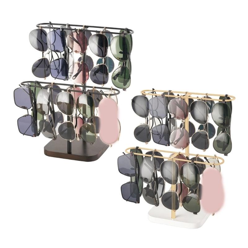 Metall-Sonnenbrillenhalter Mehrstufige Organizer zur Aufbewahrung mehrerer Paare Stabiler Brillenständer für Zuhause, Büro, Auslage