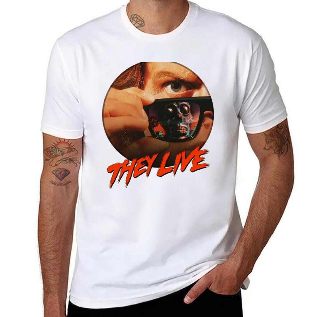 They Live T-shirt Man T Shirt Designer T Shirts Cotton 100% Man T Shirt Graphic T-shirt