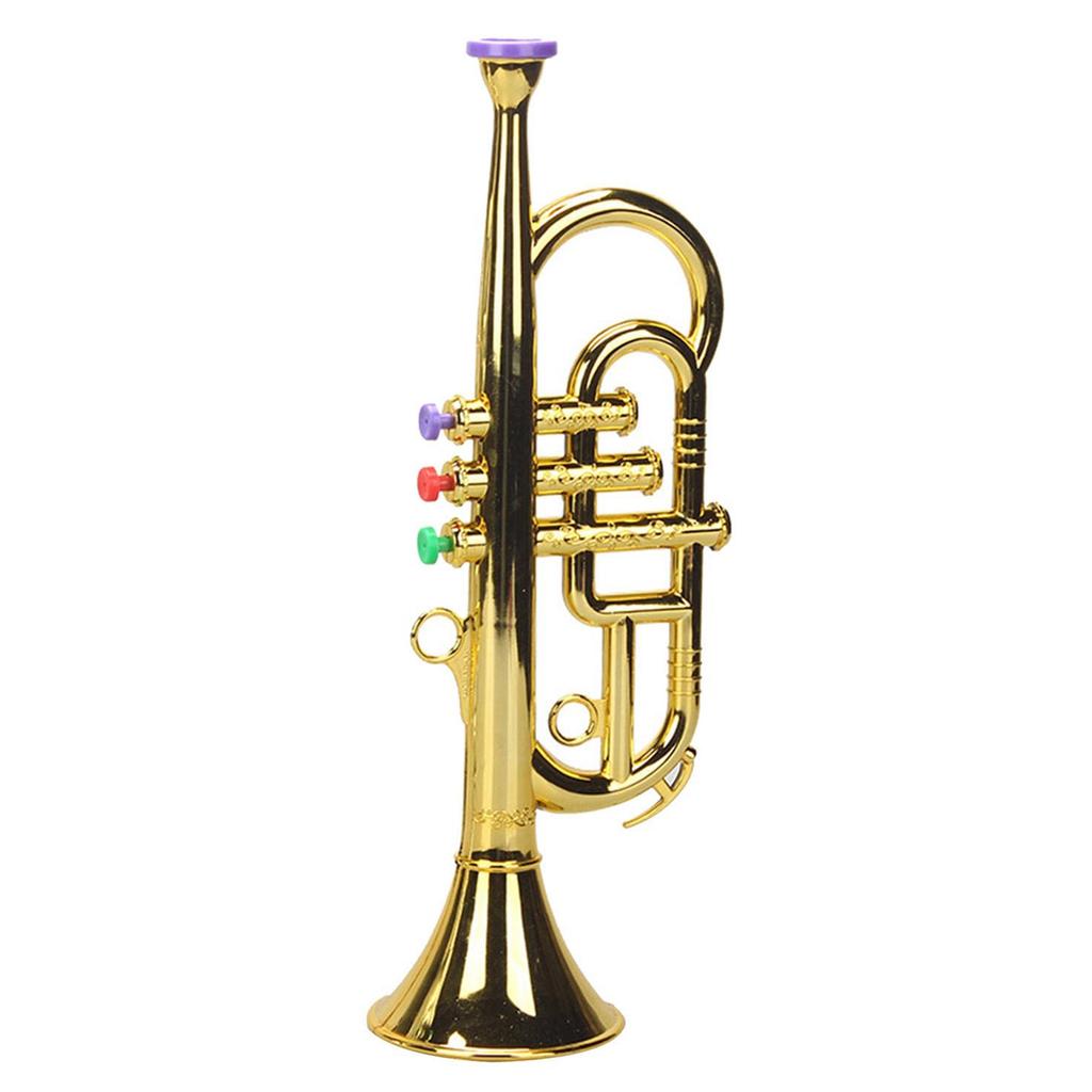 M-Modern-Trumpet 3 Tones 3 Colored Keys Simulation Play Mini Musical Wind Instruments For Children Birthday Party