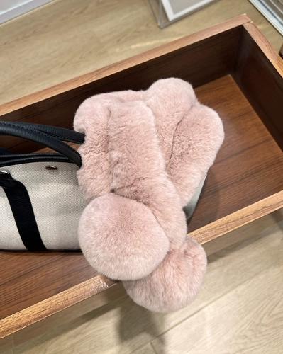 Корейская версия нового мягкого воскового шарфа из меха кролика рекса женский шарик милый зимний утолщенный теплый шарф из кроличьего меха белый