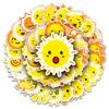 50PCS Cartoon Sun Stickers - Happy Children’s Waterproof Decor for Phone Cases & Notebooks