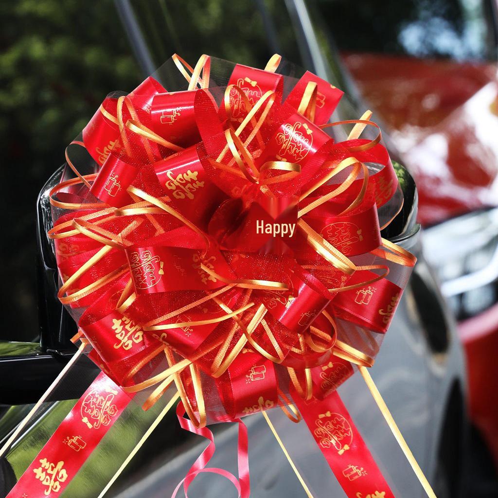 Wedding Car and Room Decor Set with Ribbons and Butterflies