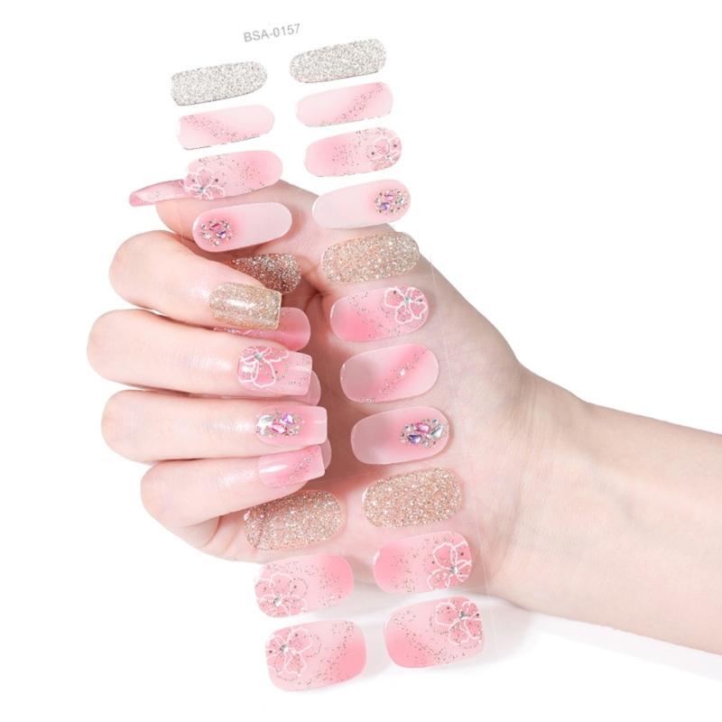 

Butterfly Gels Nails Stickers Gels Nails Wraps Plaids Nails Polish Wraps Gels Nails Strips Nails Art Decoration for Girl