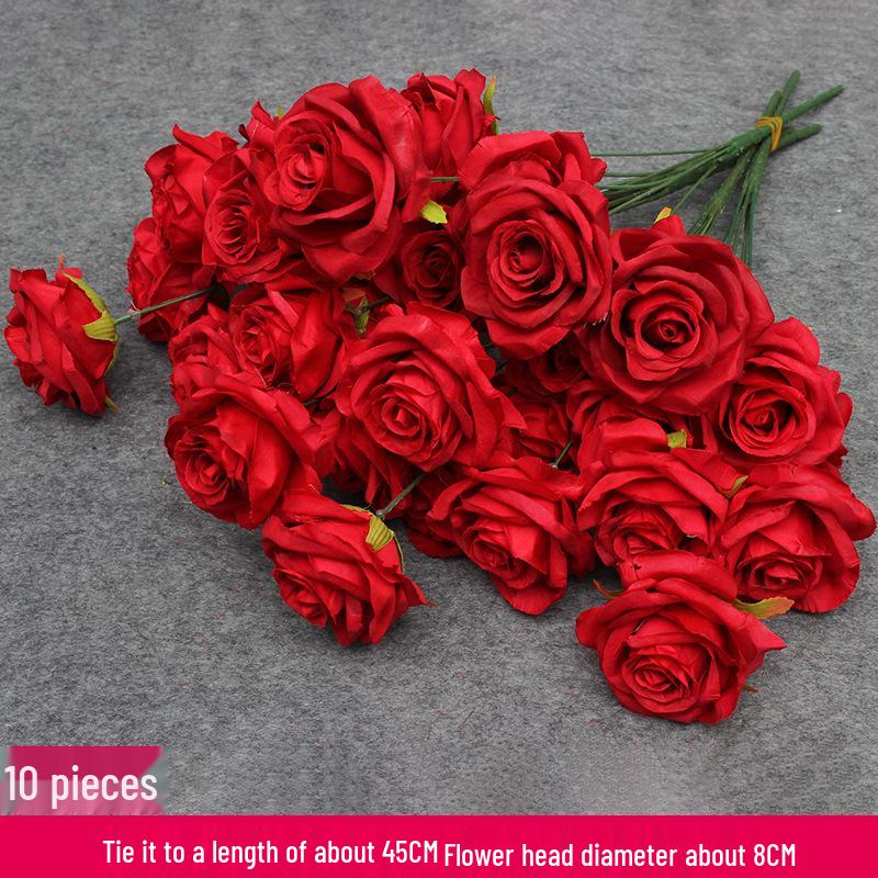 Wine Red Artificial Floral Bouquet - Chinese Wedding & Engagement Ceiling Decoration