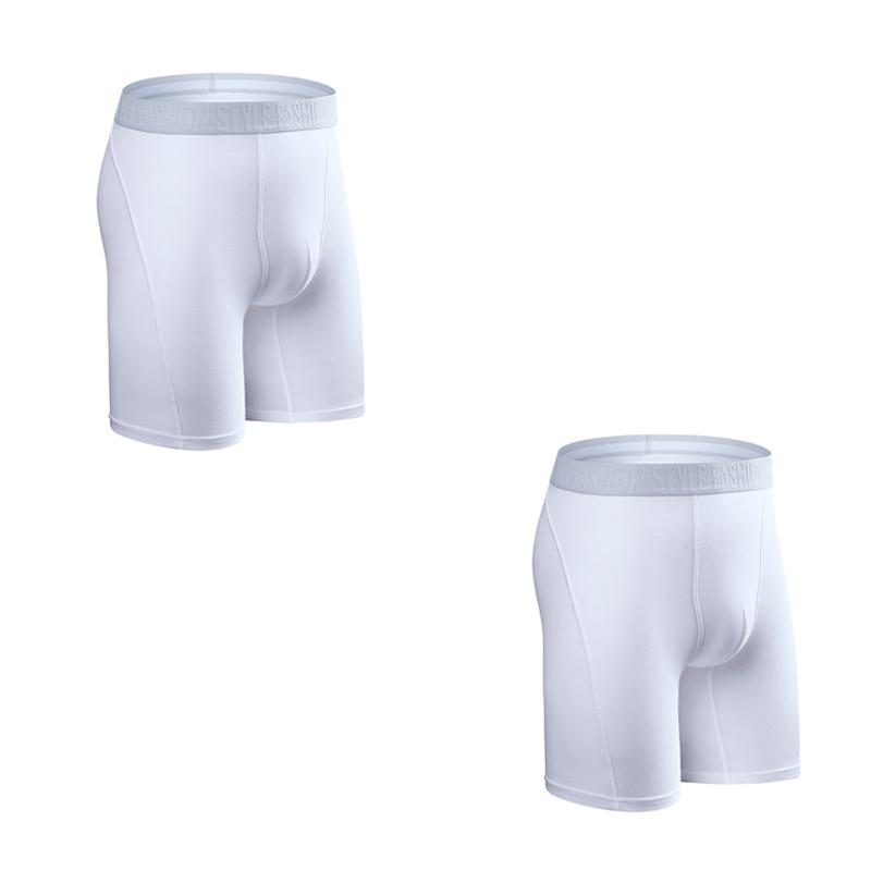 BONITOS 2ks Dlouhé pánské kalhotky Ventilate Boxerky Spodní prádlo Pro muže Spodní kalhotky Jednobarevné