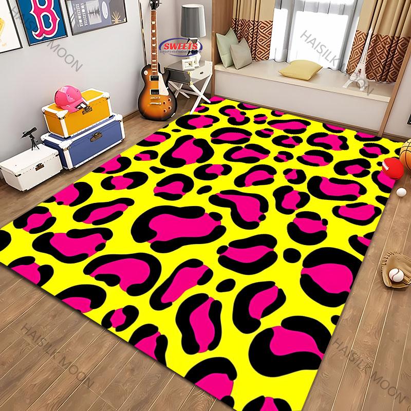 

3D Печать Ковер с Цветной Леопардовой Тематикой Гостиная Спальня Диван Офис Большой Коврик Домашний Декор Ковер Отличный Подарок для Друзей 40x60cm (16x24in)