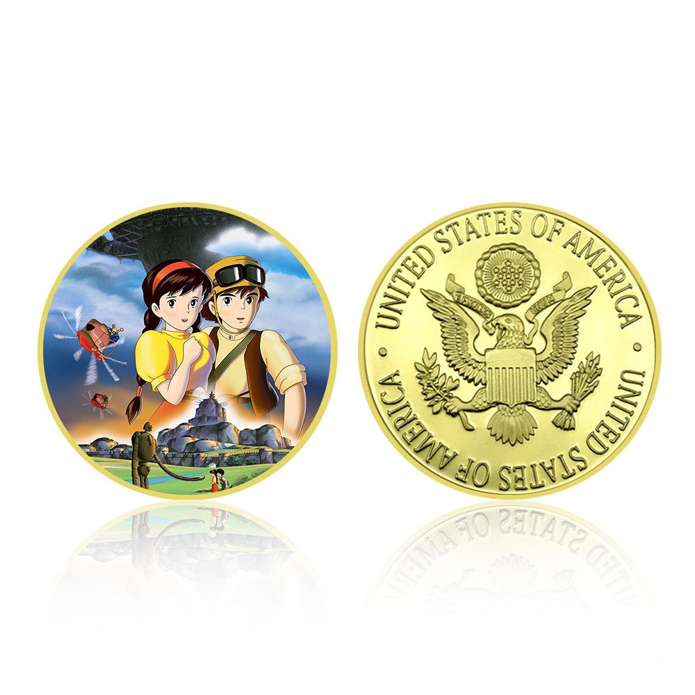 Japanese anime commemorative coin gift box set, cat gold and silver coins, fan collection