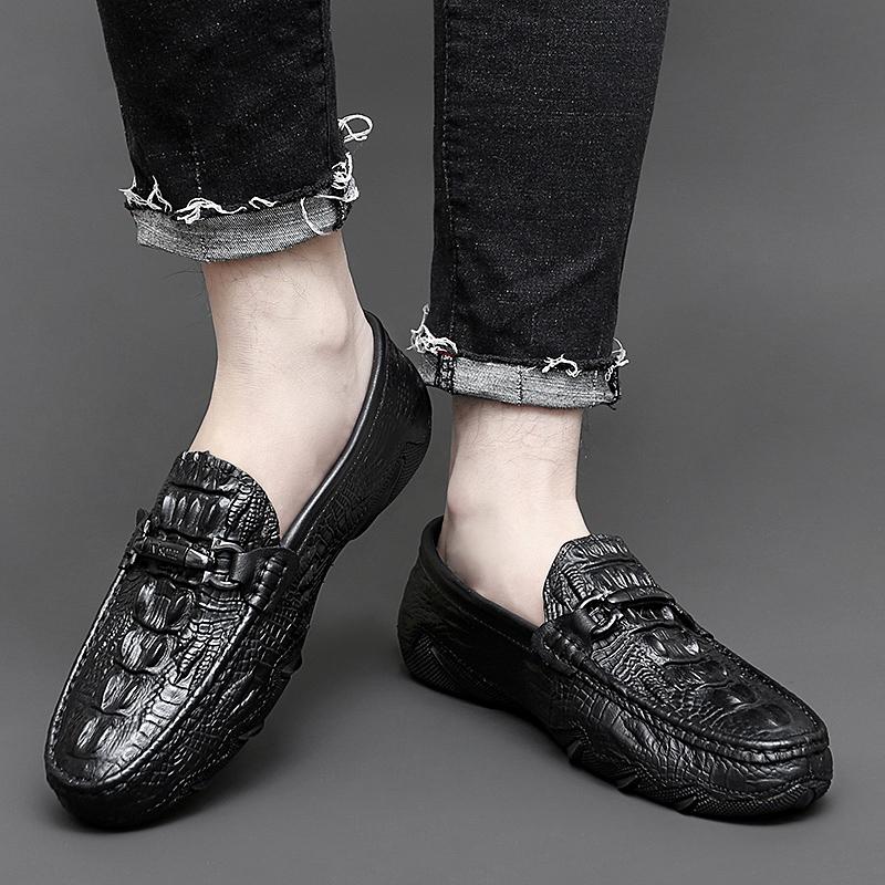 Pánské mokasíny z pravé kůže, ležérní formální obuv, pohodlné lehké boty na chůzi, luxusní ručně vyráběné pánské boty na řízení, mokasíny