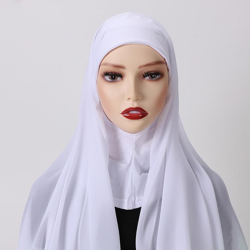 Full Cover Inner Muslim Chiffon Hijab Instant Scarf Islamic Cap Head Wear Caps Underscarf Bone Bonnet Headcover