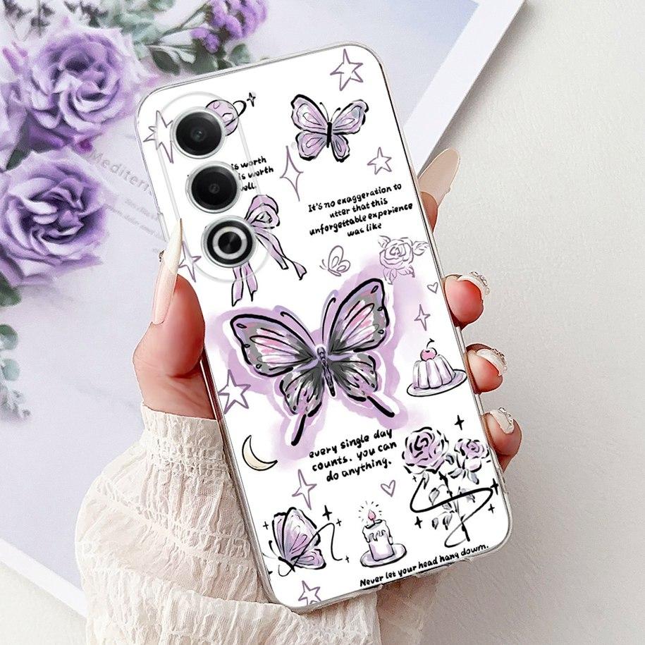 For OPPO K12x A80 Case 2024 New Fashion Love Heart Soft Silicone Back Cover For OPPO A3 Pro 5G CPH2639 A 80 K 12x CPH2667 Bumper